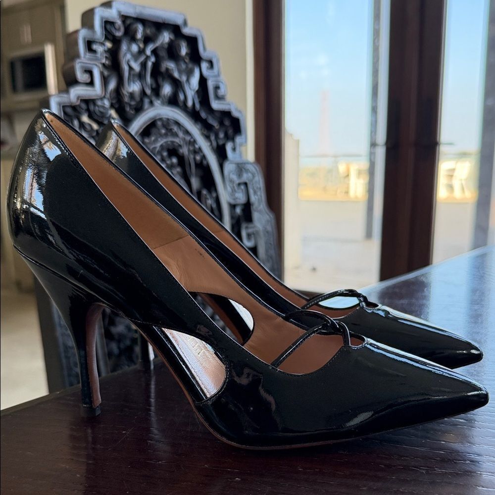 Elegant Black Patent Leather Heels
